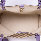 Bolso de Hombro Jacquard 2 Vías Shopper Lona GG Monograma Lila