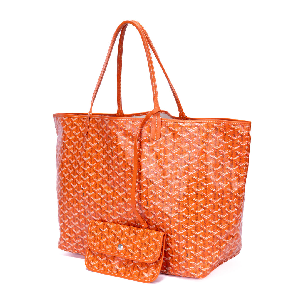 Sac bandoulière Saint Louis GM en toile enduite Goyardine orange