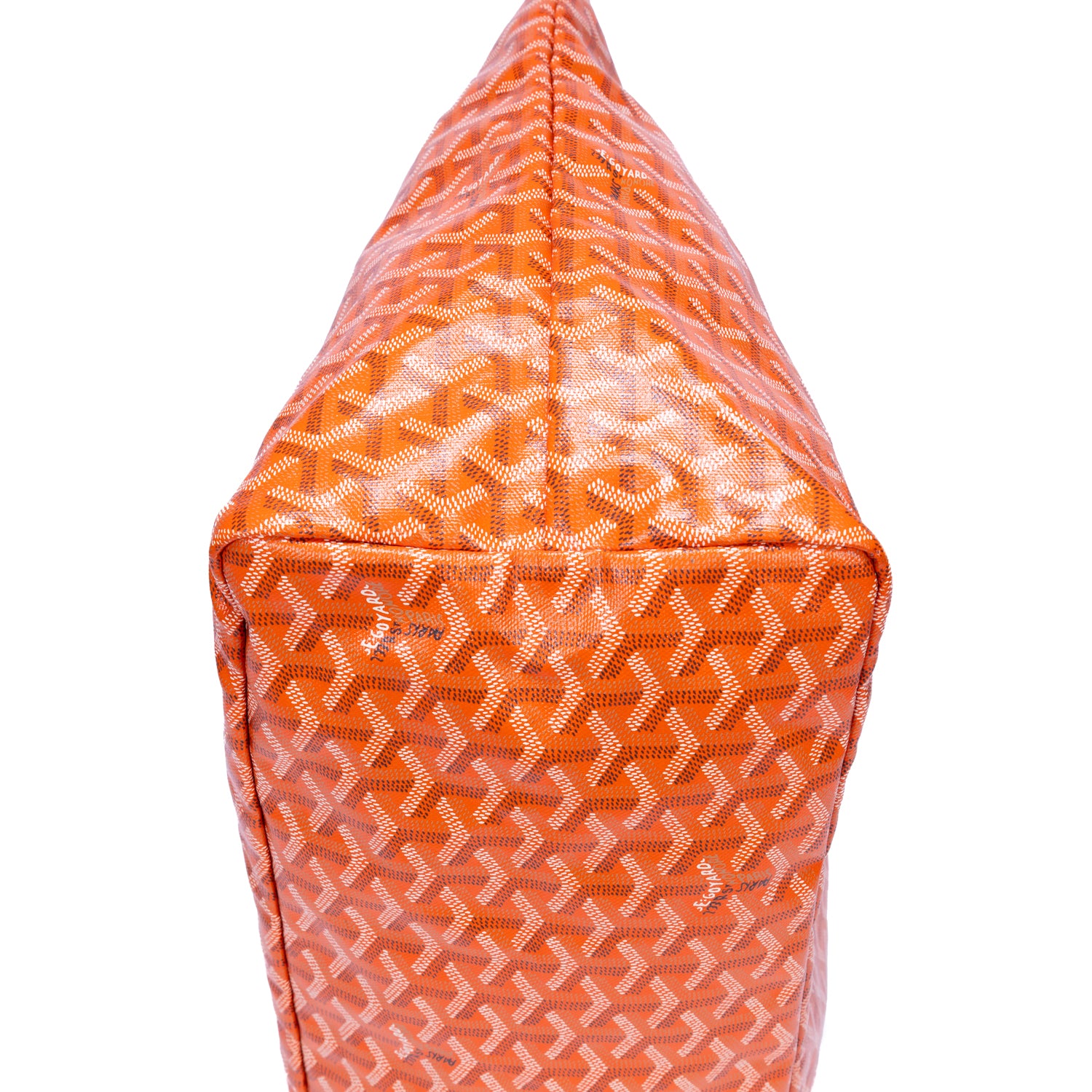 Sac bandoulière Saint Louis GM en toile enduite Goyardine orange