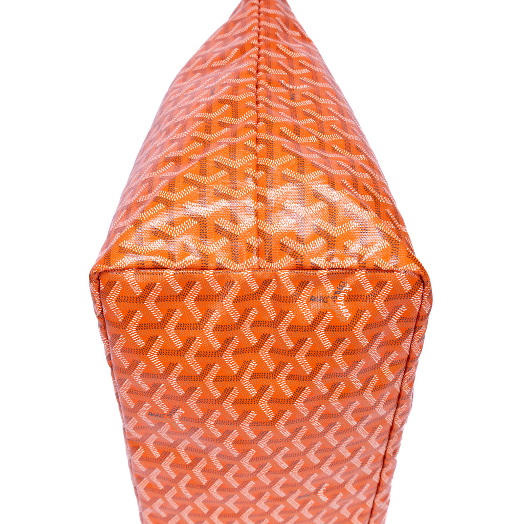 Sac bandoulière Saint Louis GM en toile enduite Goyardine orange