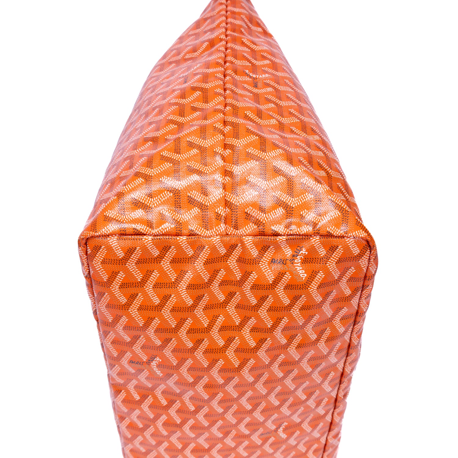 Sac bandoulière Saint Louis GM en toile enduite Goyardine orange