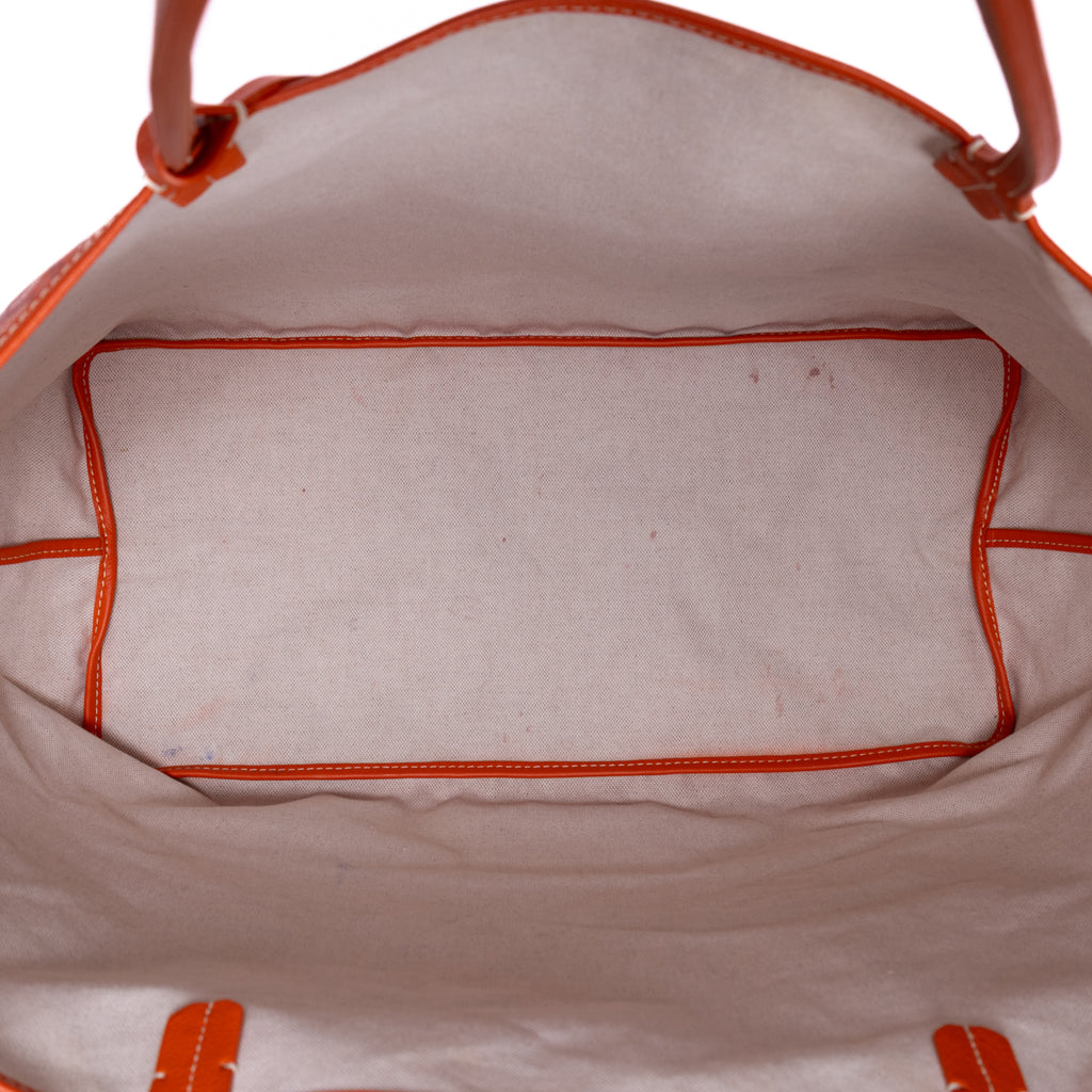 Sac bandoulière Saint Louis GM en toile enduite Goyardine orange