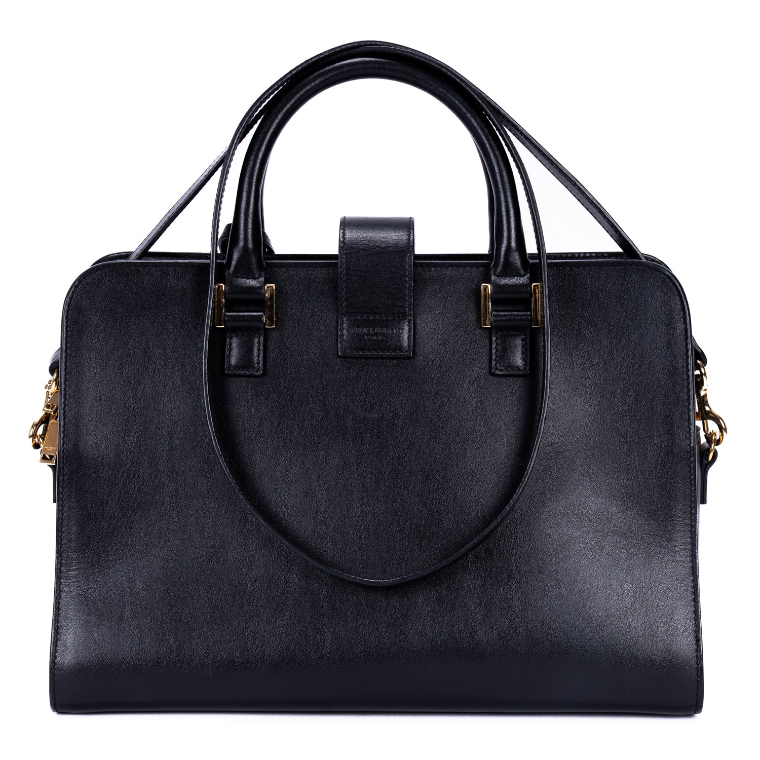 Shoulder Bag Baby Cabas Tote Black Smooth Leather