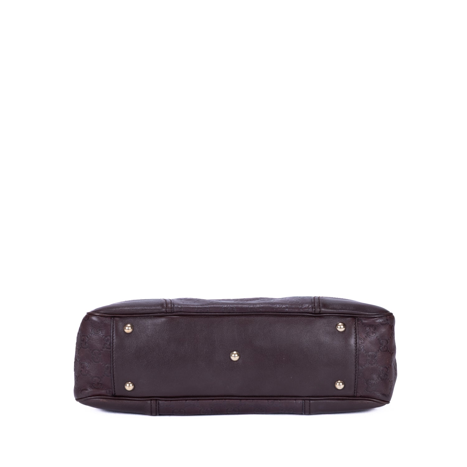 Sac à bandoulière Prince Fourre-tout moyen en cuir Guccissima marron foncé