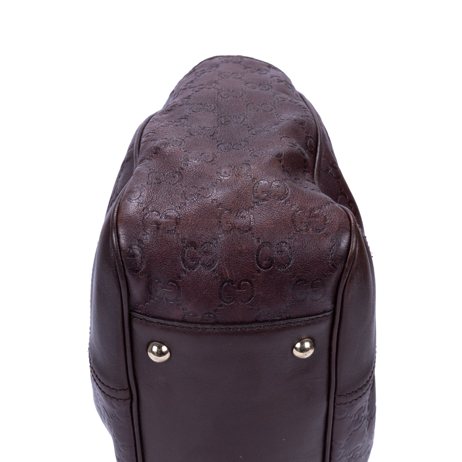Sac à bandoulière Prince Fourre-tout moyen en cuir Guccissima marron foncé