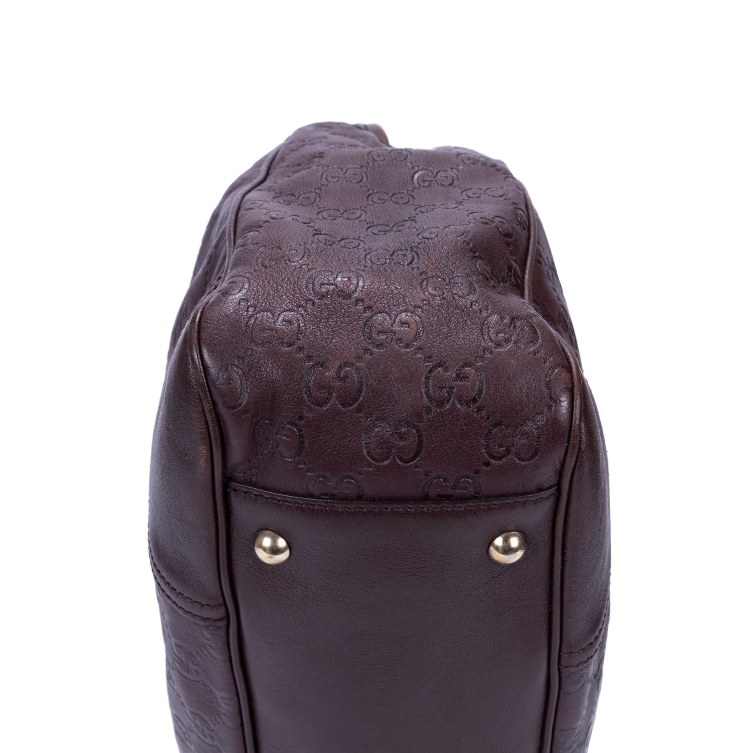 Sac à bandoulière Prince Fourre-tout moyen en cuir Guccissima marron foncé