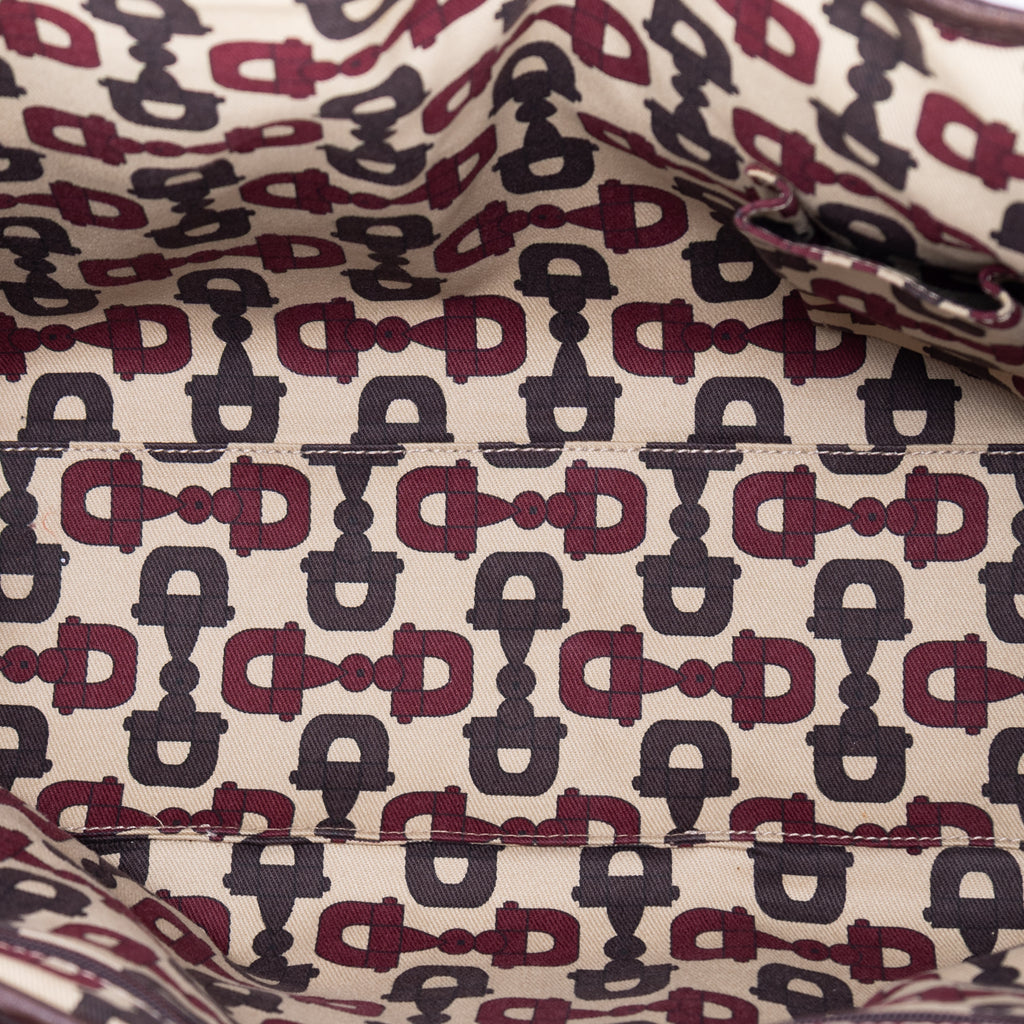 Sac à bandoulière Prince Fourre-tout moyen en cuir Guccissima marron foncé