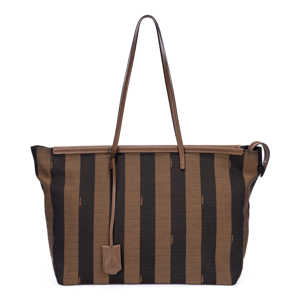 Sac cabas Requin toile Pequin rayée marron