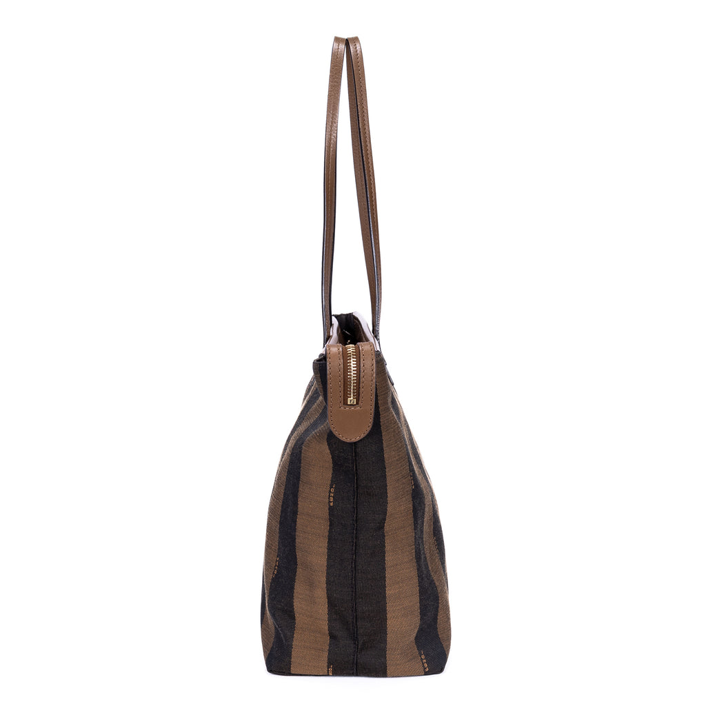 Sac cabas Requin toile Pequin rayée marron