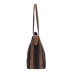 Sac cabas Requin toile Pequin rayée marron
