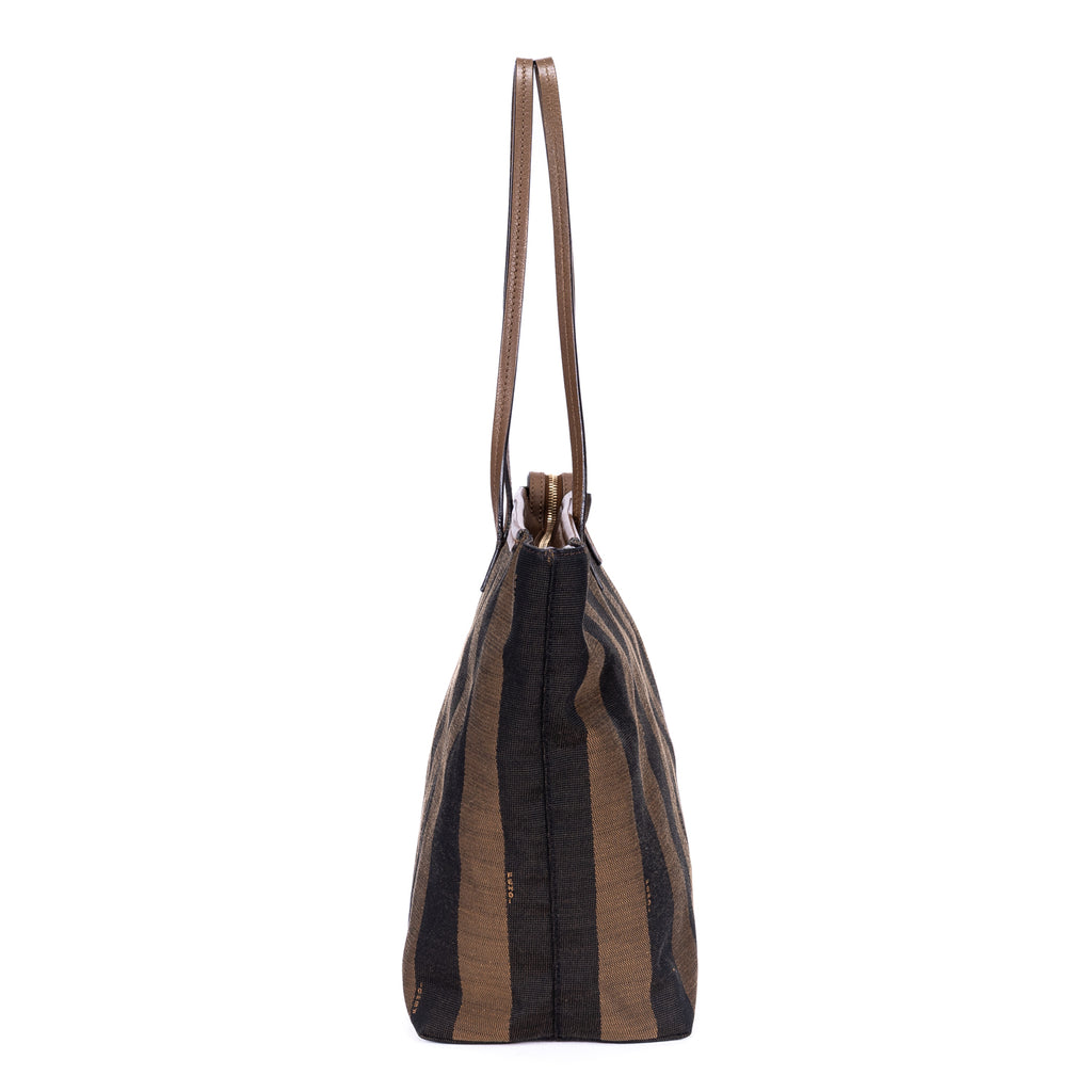 Sac cabas Requin toile Pequin rayée marron