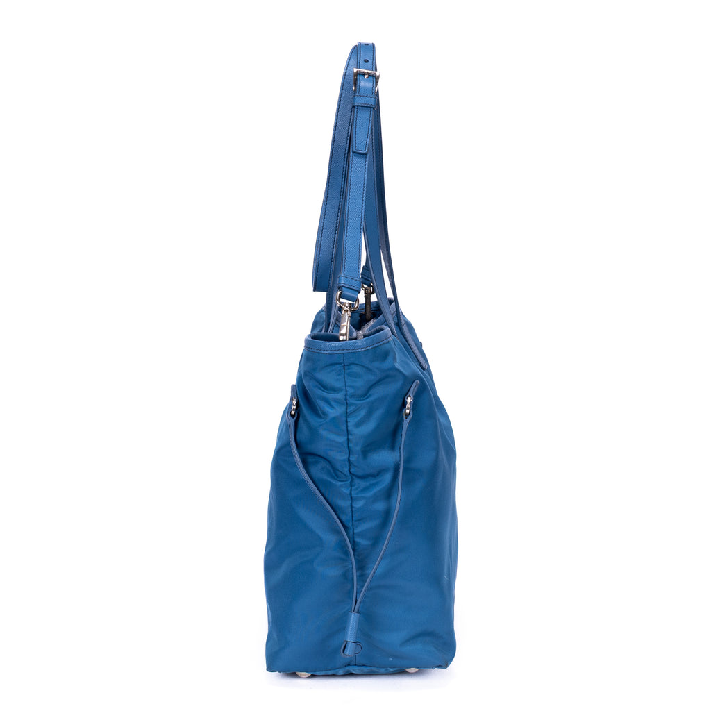 Shoulder Bag Tessuto Nylon Tote Blue Nylon