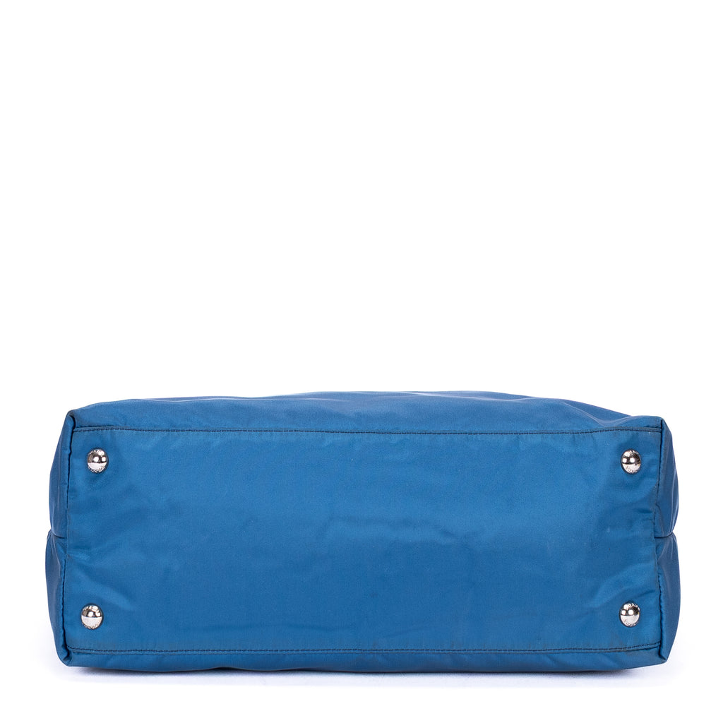 Shoulder Bag Tessuto Nylon Tote Blue Nylon