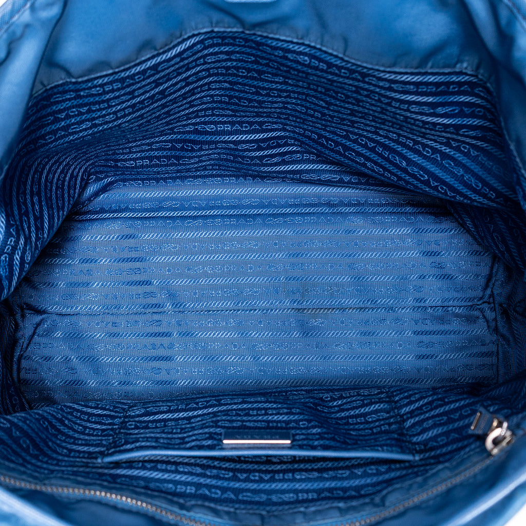 Shoulder Bag Tessuto Nylon Tote Blue Nylon