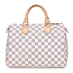 Bolso de mano Speedy 30 Damier Azur color marfil
