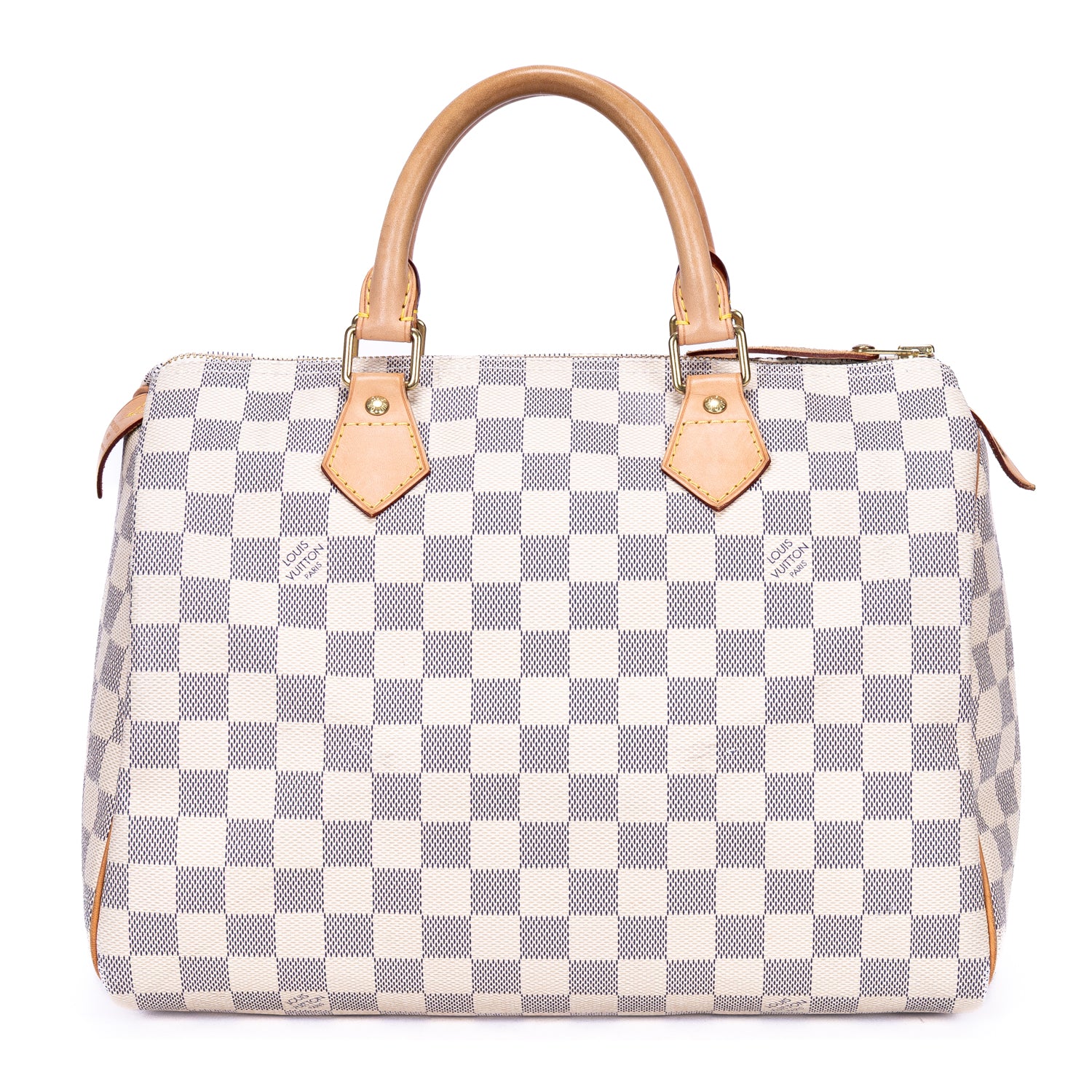 Bolso de mano Speedy 30 Damier Azur color marfil