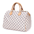 Bolso de mano Speedy 30 Damier Azur color marfil