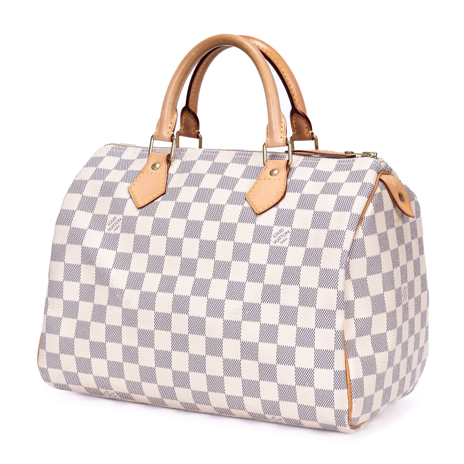 Bolso de mano Speedy 30 Damier Azur color marfil