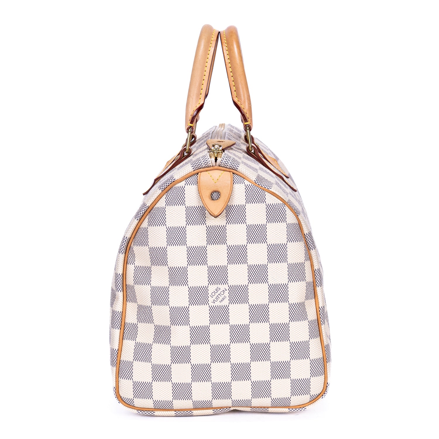 Bolso de mano Speedy 30 Damier Azur color marfil
