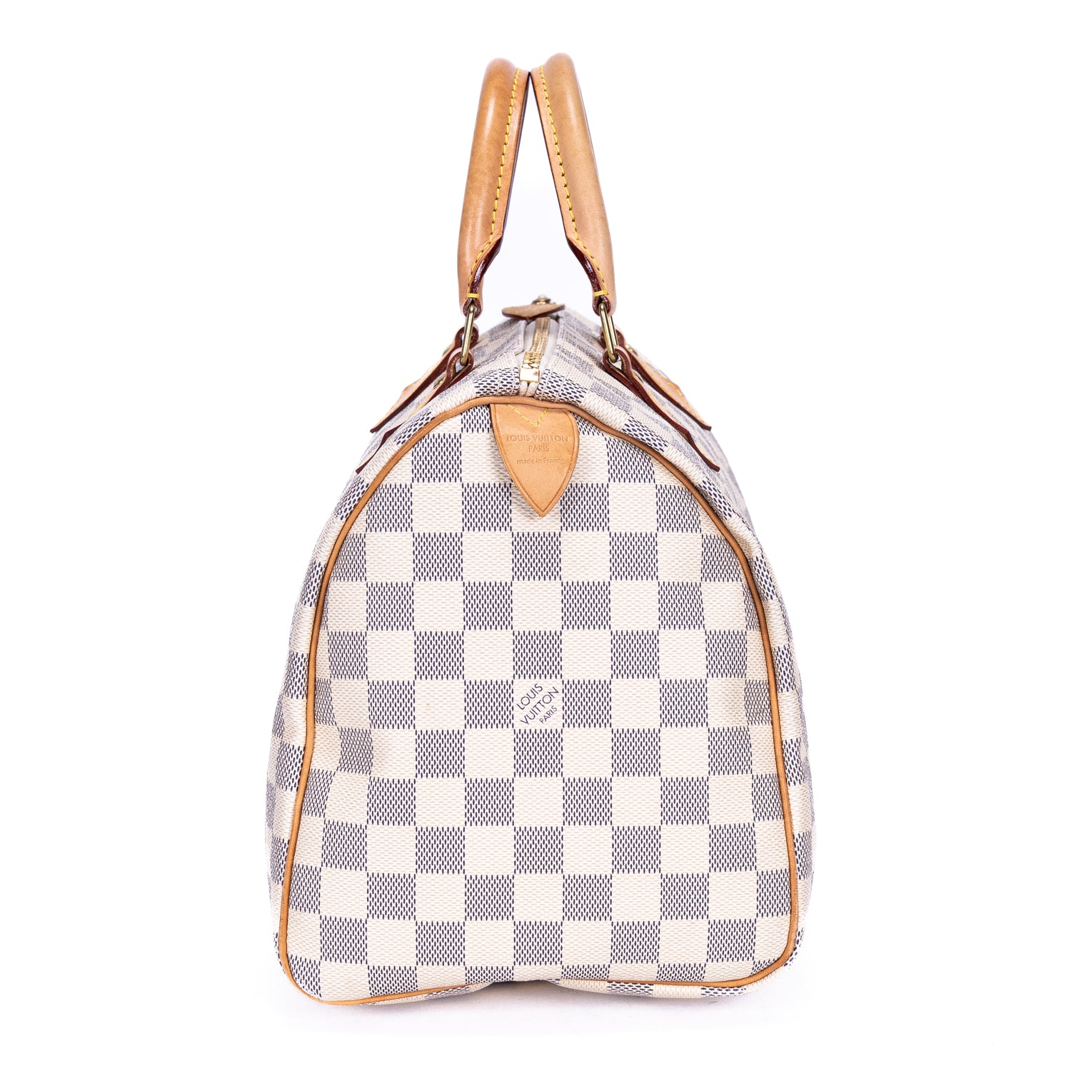 Bolso de mano Speedy 30 Damier Azur color marfil