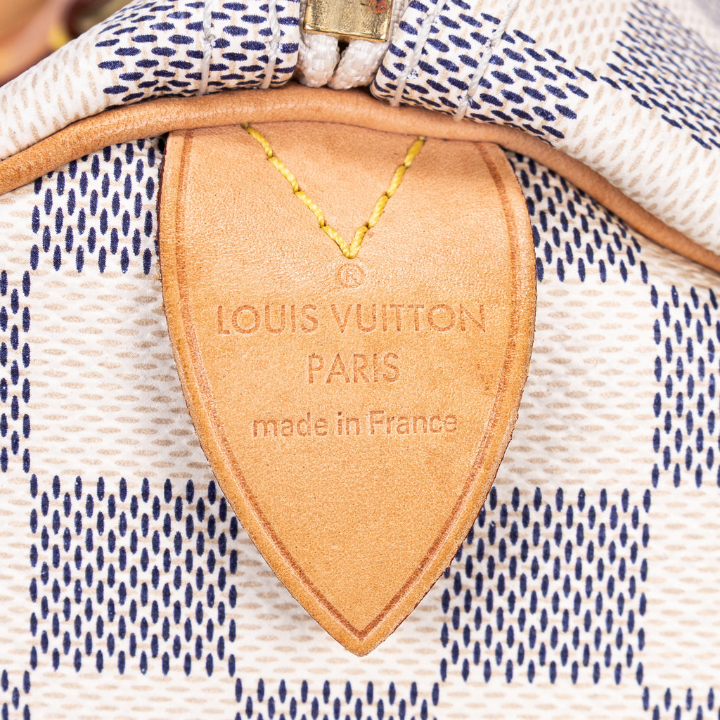 Bolso de mano Speedy 30 Damier Azur color marfil