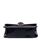 Sac à bandoulière Rockstud en daim noir et cuir lisse
