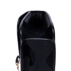 Sac à bandoulière Rockstud en daim noir et cuir lisse