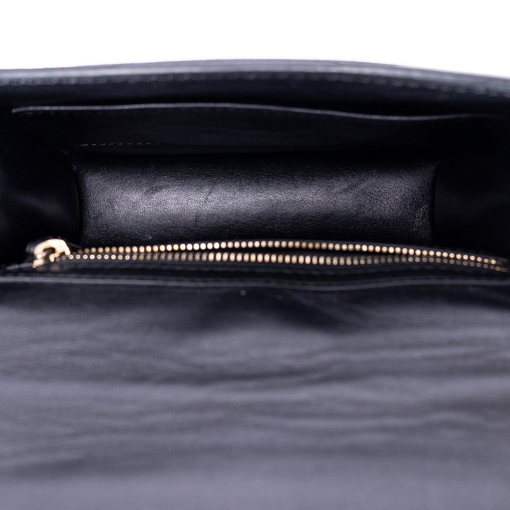Sac à bandoulière Rockstud en daim noir et cuir lisse