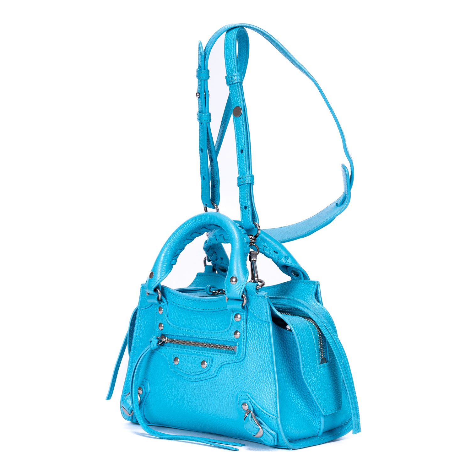 Handbag Neo Classic Mini Blue Grain Leather