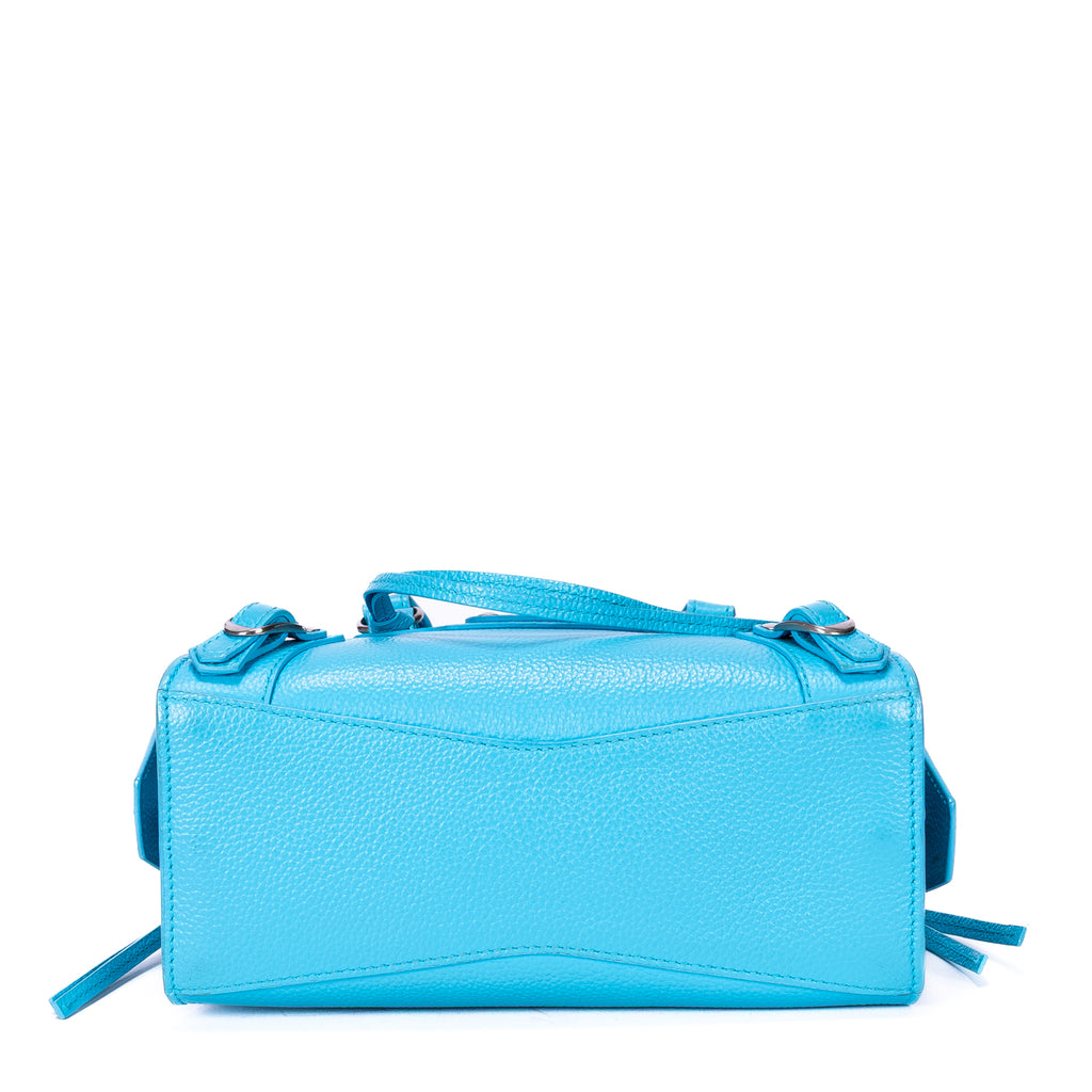 Bolso Neo Classic Mini de cuero granulado azul