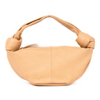 Handbag Double Mini Knot Hobo bag Mini Beige Smooth Calfskin Leather