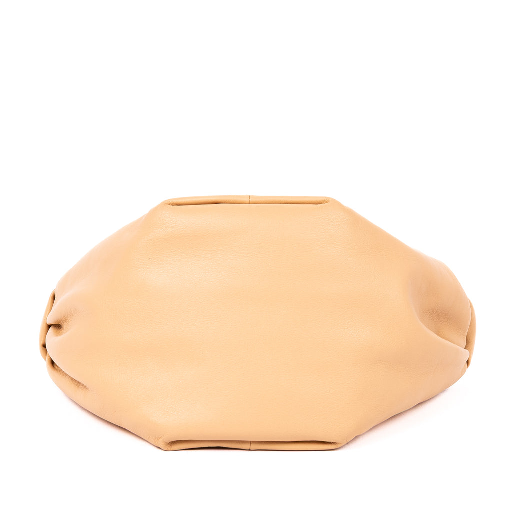 Handbag Double Mini Knot Hobo bag Mini Beige Smooth Calfskin Leather