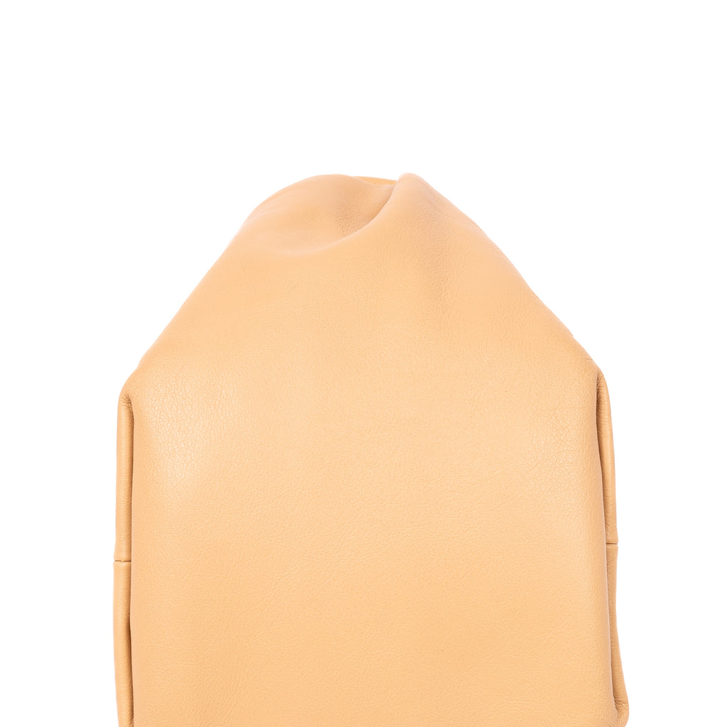 Handbag Double Mini Knot Hobo bag Mini Beige Smooth Calfskin Leather