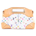 Handbag Judy MM White Monogram Multicolor Canvas