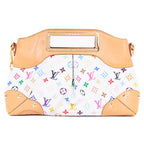 Handbag Judy MM White Monogram Multicolor Canvas