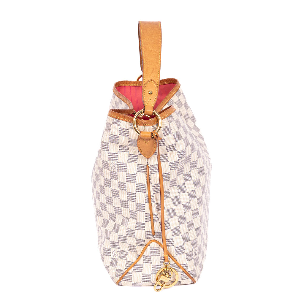 Handbag Delightful MM Ivory Damier Azur