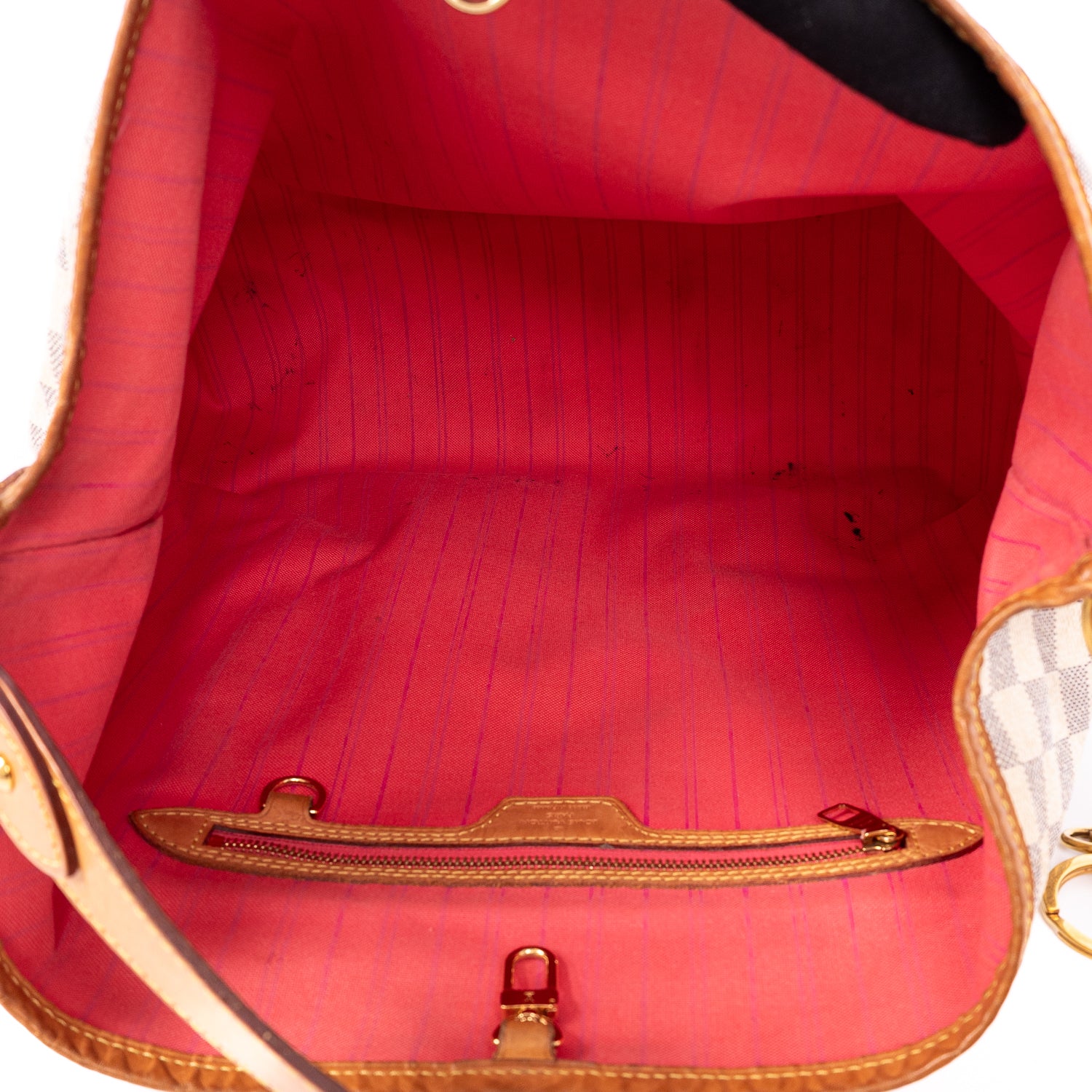 Handbag Delightful MM Ivory Damier Azur