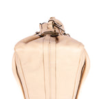 Bolso de mano mediano Paraty de piel de becerro granulada beige