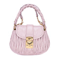 Handbag Coffer Handbag Pink Nappa Matelasse Leather