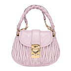 Handbag Coffer Handbag Pink Nappa Matelasse Leather