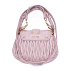 Handbag Coffer Handbag Pink Nappa Matelasse Leather