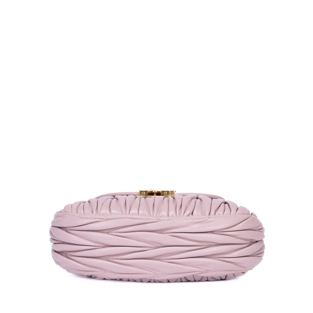 Handbag Coffer Handbag Pink Nappa Matelasse Leather