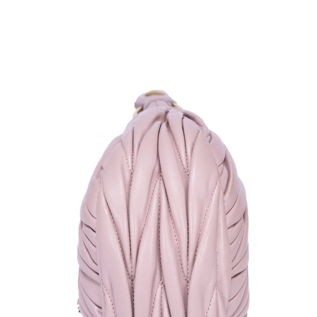 Handbag Coffer Handbag Pink Nappa Matelasse Leather
