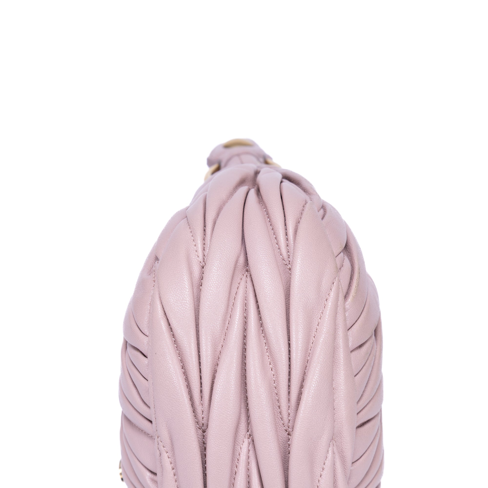 Handbag Coffer Handbag Pink Nappa Matelasse Leather