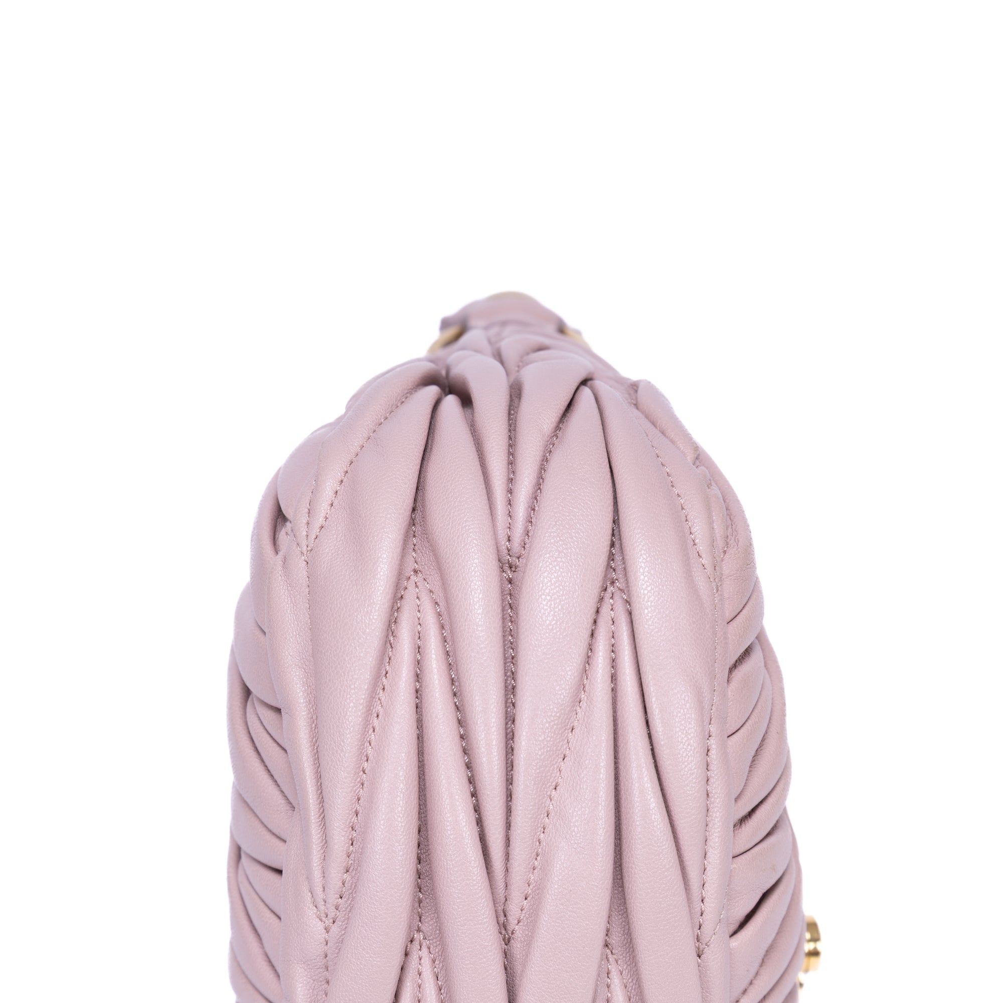 Handbag Coffer Handbag Pink Nappa Matelasse Leather