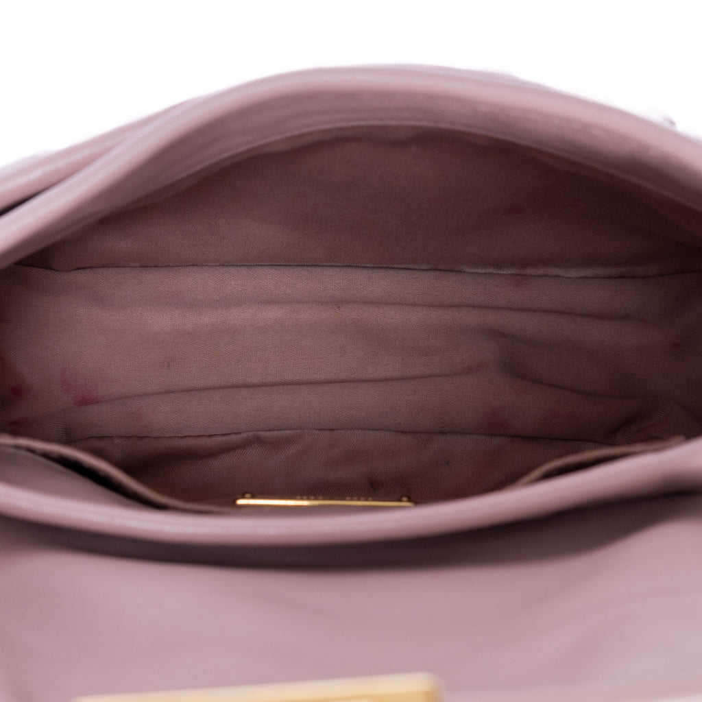 Handbag Coffer Handbag Pink Nappa Matelasse Leather