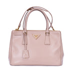 Shoulder Bag Double Zip Galleria Tote Small Pink Saffiano Lux Leather