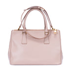 Shoulder Bag Double Zip Galleria Tote Small Pink Saffiano Lux Leather
