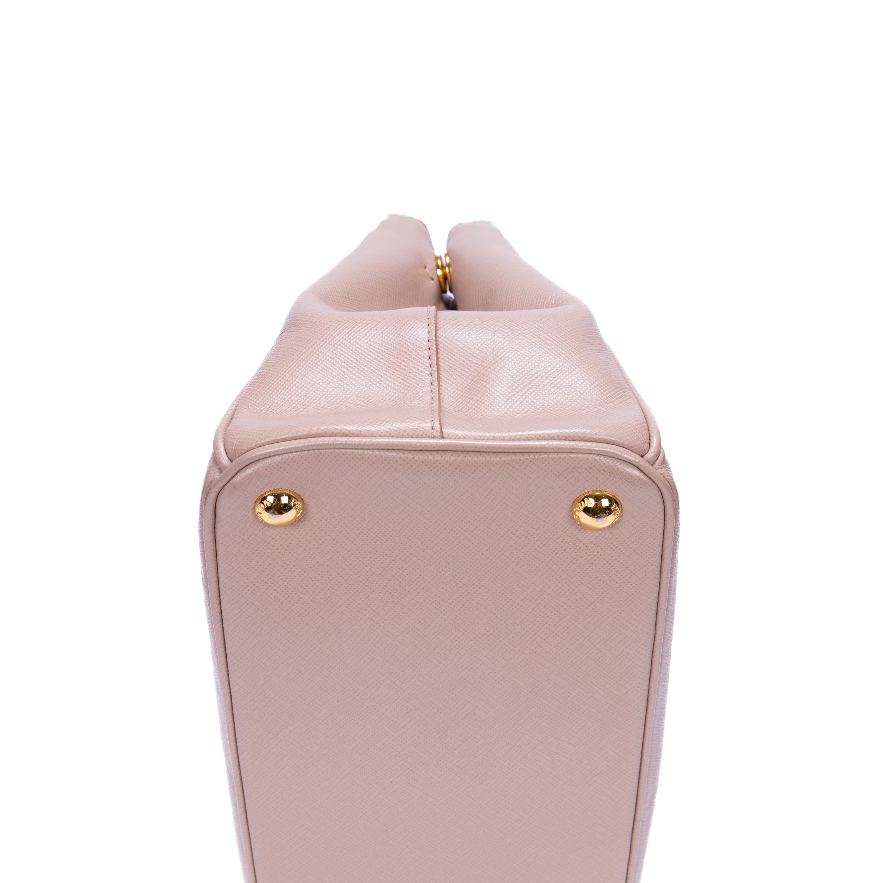 Shoulder Bag Double Zip Galleria Tote Small Pink Saffiano Lux Leather
