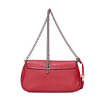 Sac bandoulière Soho Chain en cuir de veau rouge